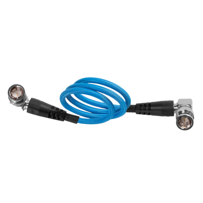 18" 12G SDI Right Angle Cable for 4K 60p Camera Monitors and Transmitters