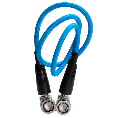 18" 12G SDI Right Angle Cable for 4K 60p Camera Monitors and Transmitters