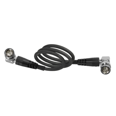 22" 12G SDI Right Angle Cable for 4K 60p Camera Monitors and Transmitters