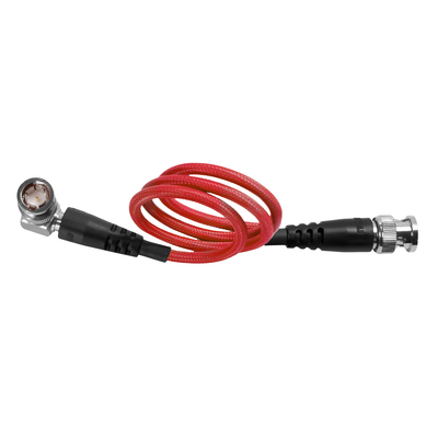 20" 12G SDI Cable with Straight to Right-Angle Connectors for 4K 60p Camera Monitors and Transmitters