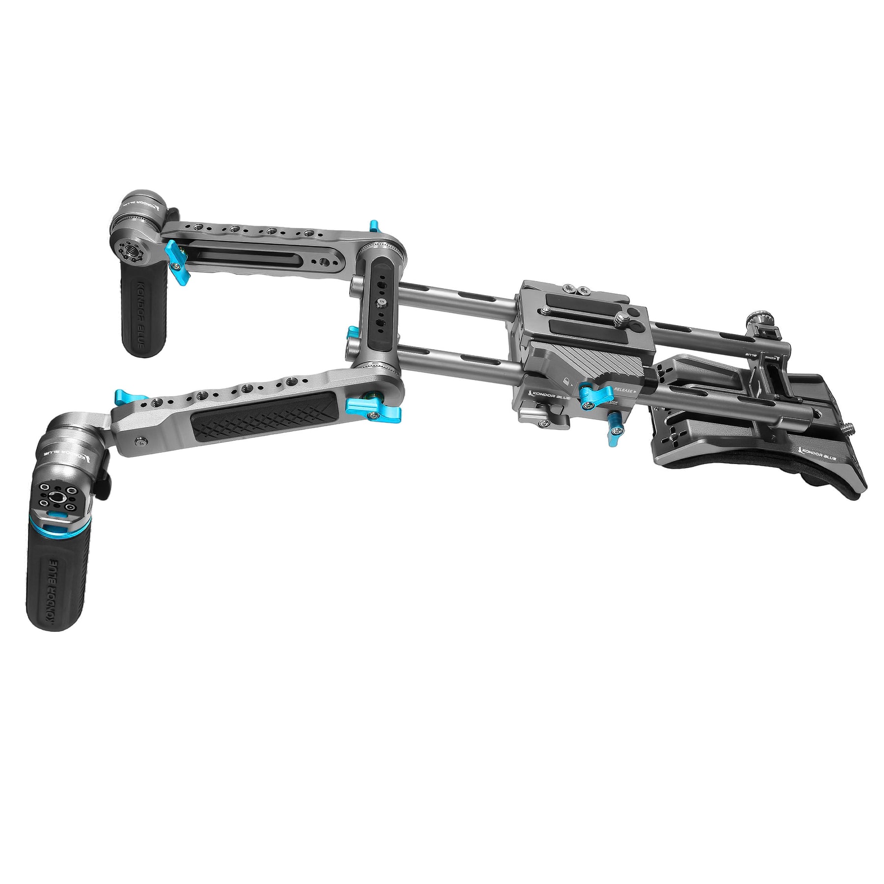 Multi Rig Pad Air-Cushioned Shoulder Rig Pad with ARRI Mounts | Kondor Blue