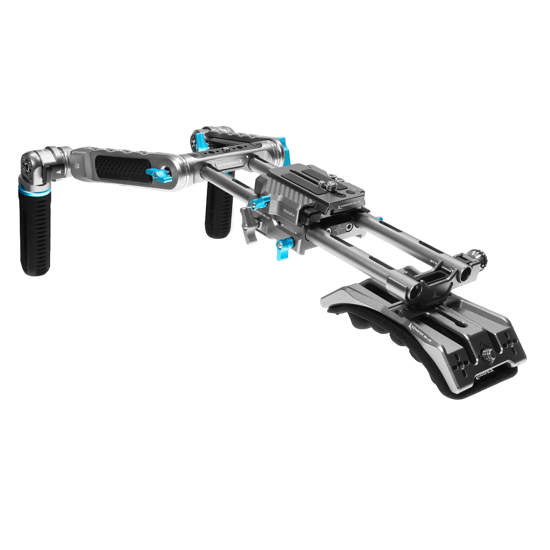 Multi Rig Pad Air-Cushioned Shoulder Rig Pad with ARRI Mounts | Kondor Blue