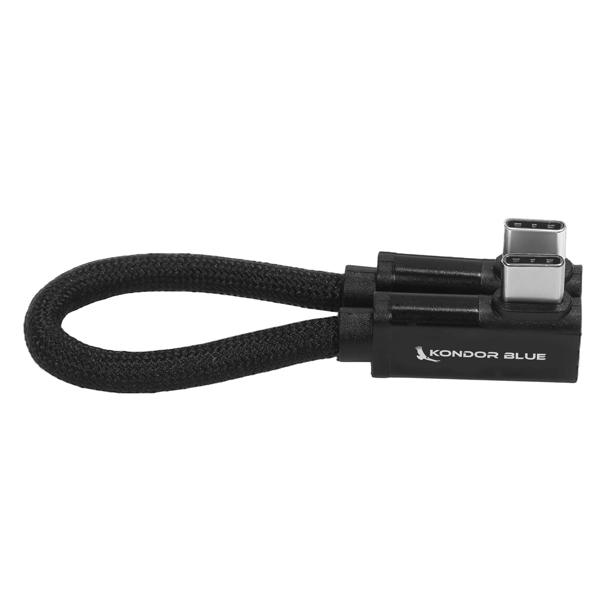 Dual Right Angle USB-C Braided Cable for 8K Data and Power Delivery
