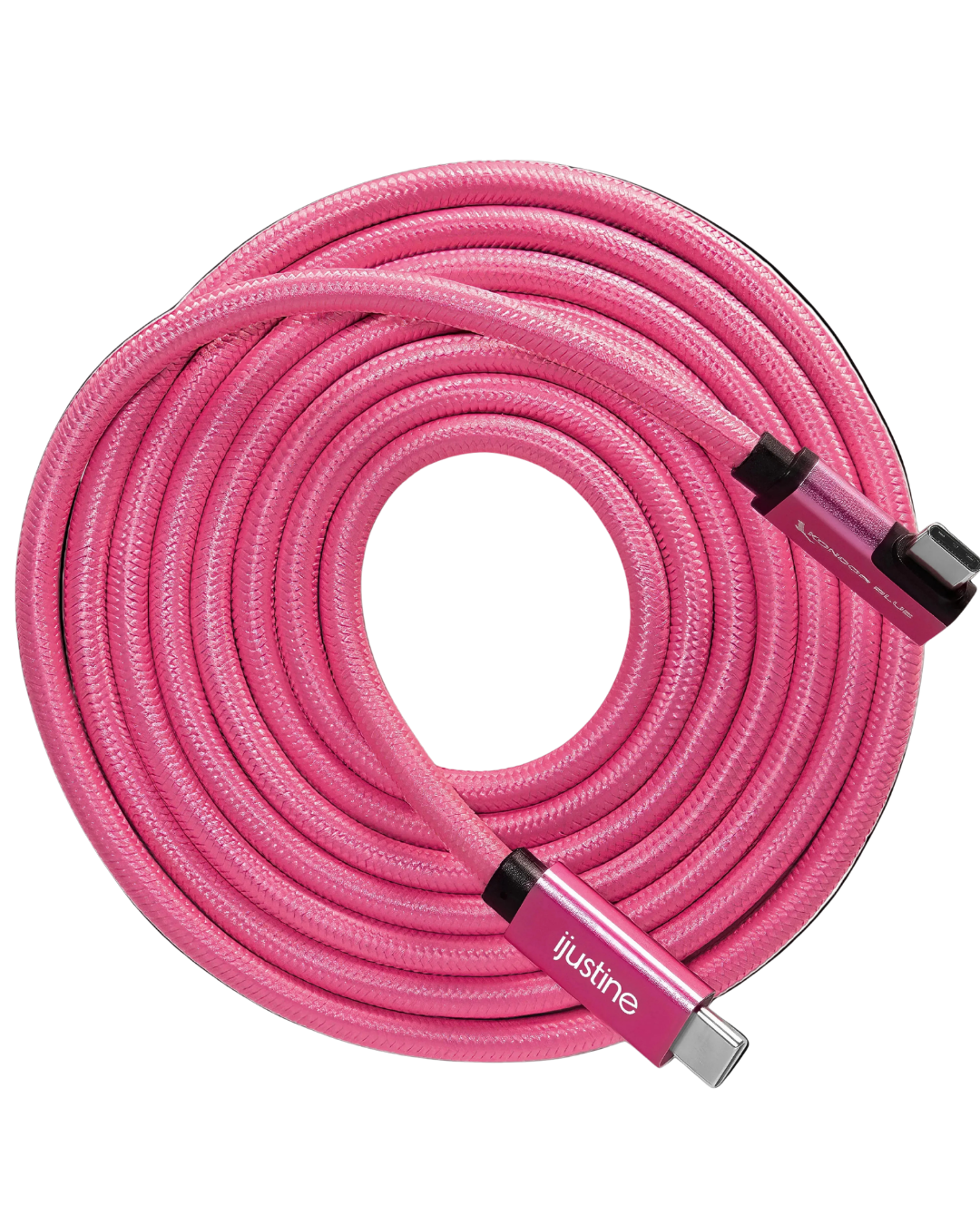 iJustine Pink USB C 3.2 Data and Charging Cable 10Gb/s Data Speed & 100W Power Delivery