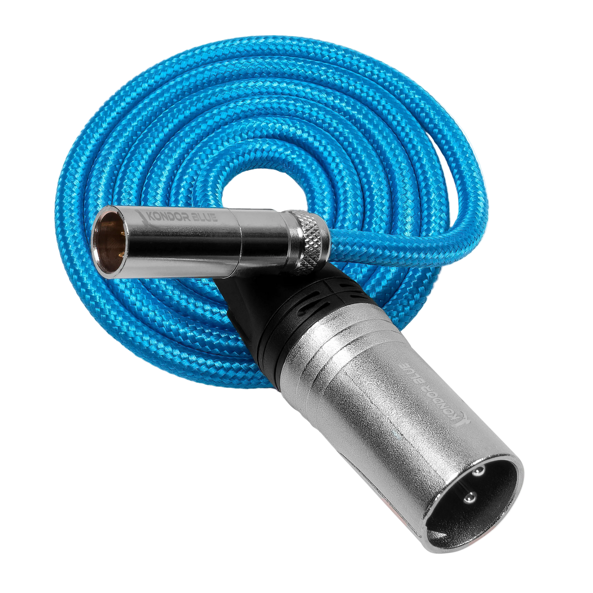 Mini XLR Male to XLR Male (3ft) Blue Braided