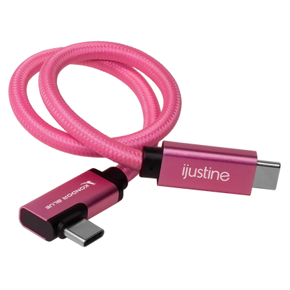 iJustine Pink USB C 3.2 Data and Charging Cable 10Gb/s Data Speed & 100W Power Delivery