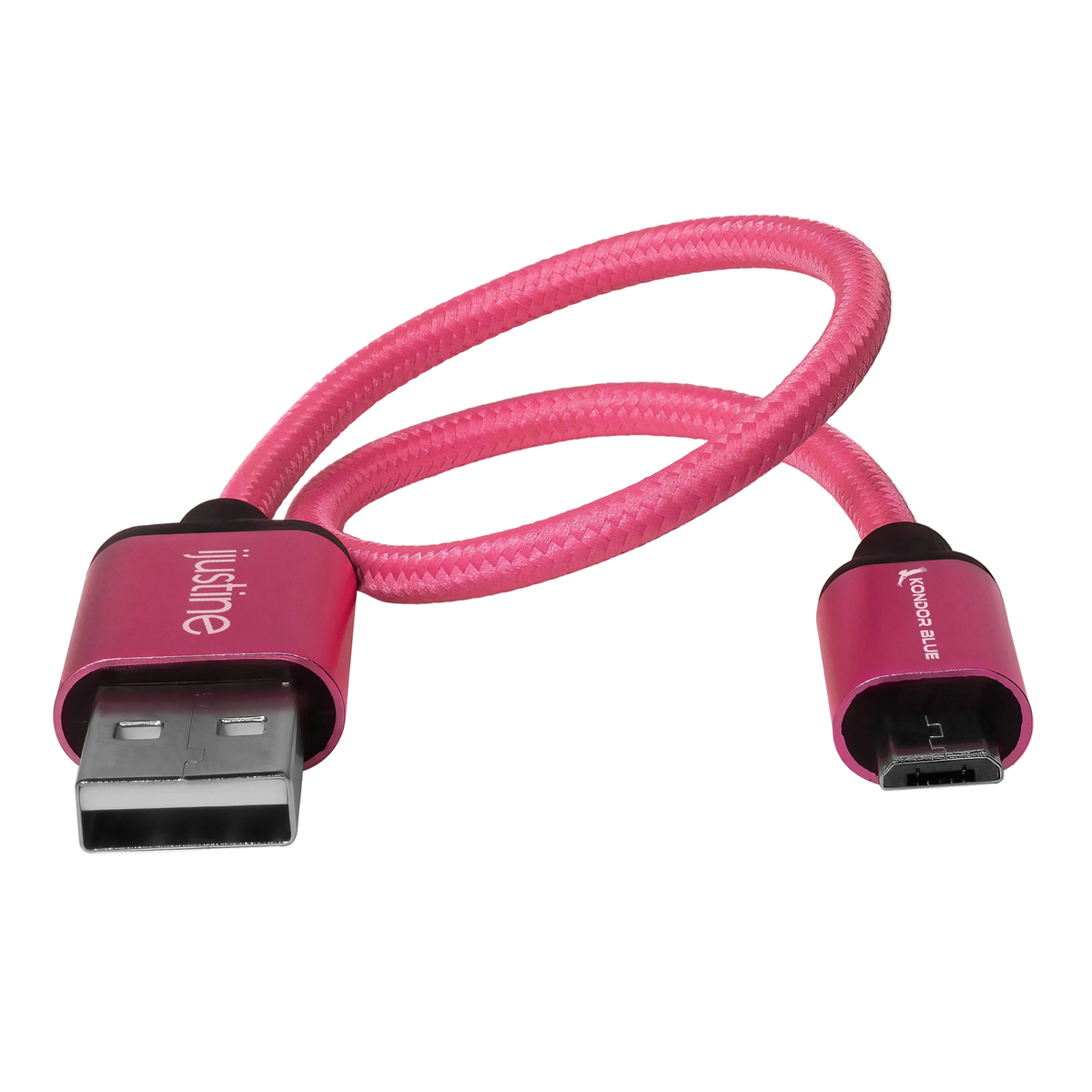iJustine Pink USB A to Micro USB Fast Charging Data Cable