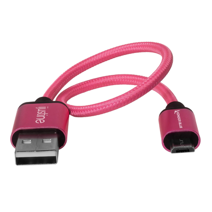 iJustine Pink USB A to Micro USB Fast Charging Data Cable