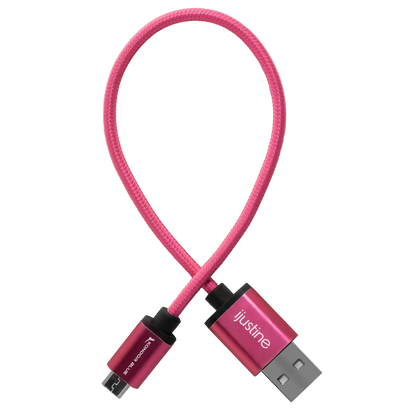 iJustine Pink USB A to Micro USB Fast Charging Data Cable