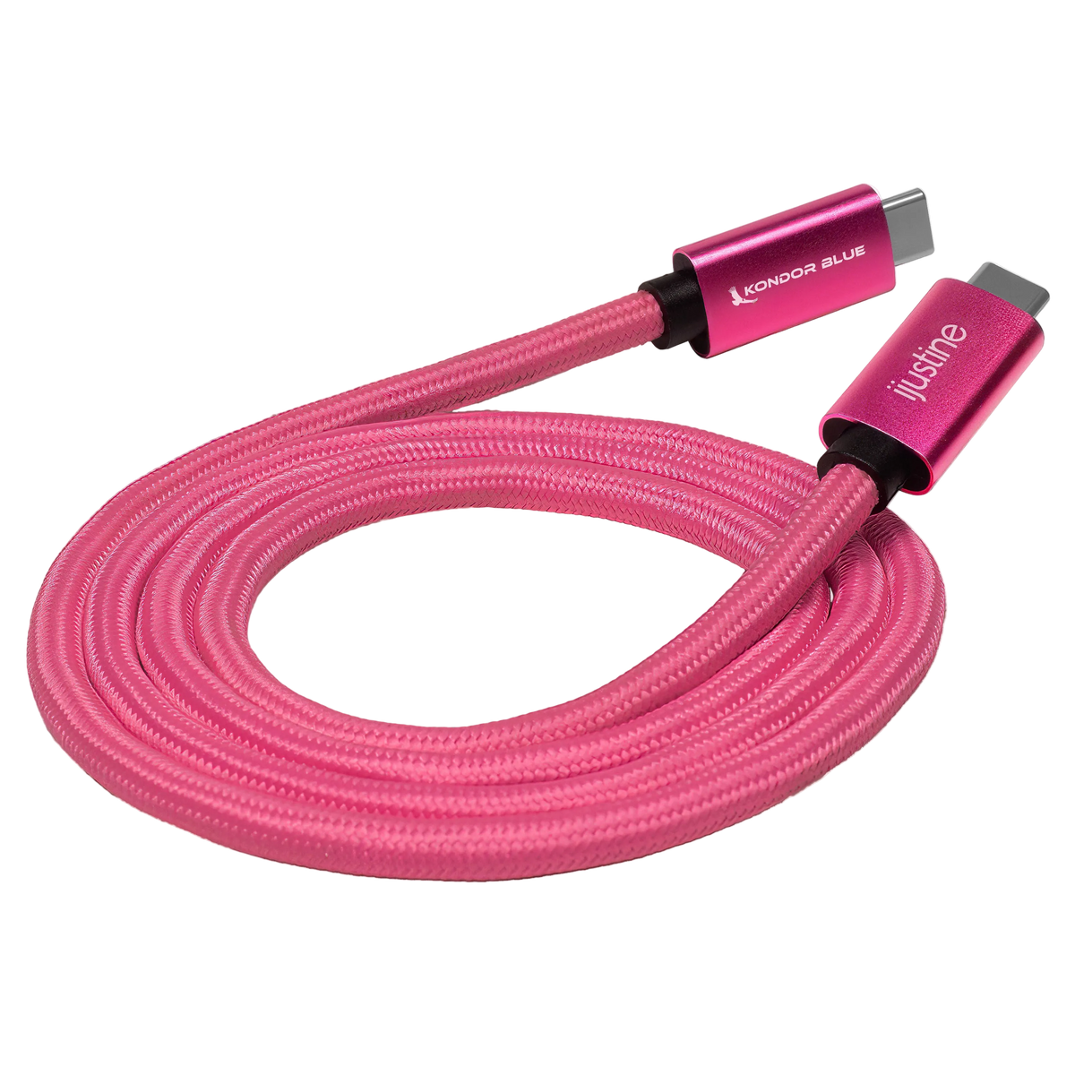 iJustine Pink Thunderbolt 4 Compatible USB 4.0 Type C 8K Cable Blazing 40G Speeds 240W