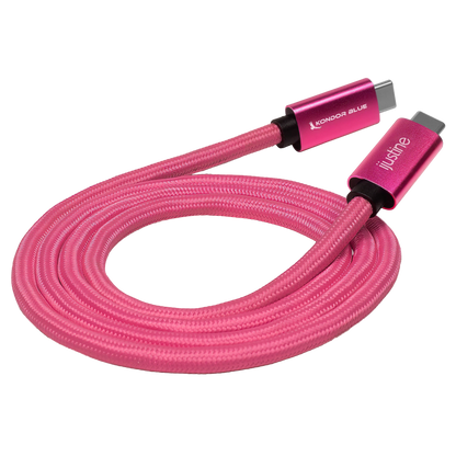 iJustine Pink Thunderbolt 4 Compatible USB 4.0 Type C 8K Cable Blazing 40G Speeds 240W