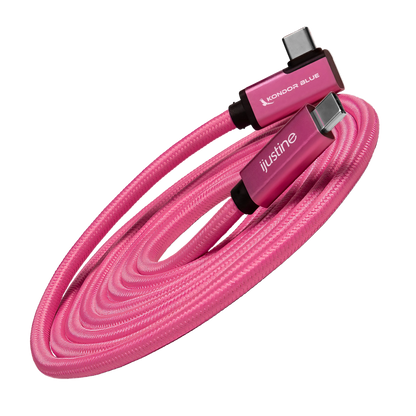 iJustine Pink USB C 3.2 Data and Charging Cable 10Gb/s Data Speed & 100W Power Delivery