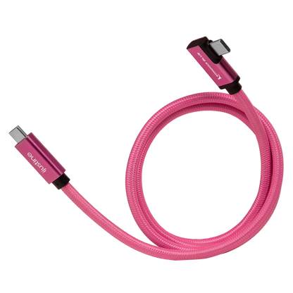iJustine Pink USB C 3.2 Data and Charging Cable 10Gb/s Data Speed & 100W Power Delivery