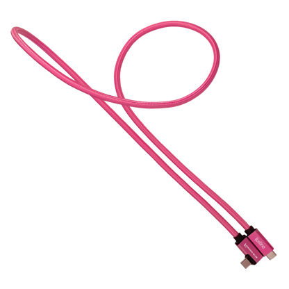 iJustine Pink USB C 3.2 Data and Charging Cable 10Gb/s Data Speed & 100W Power Delivery