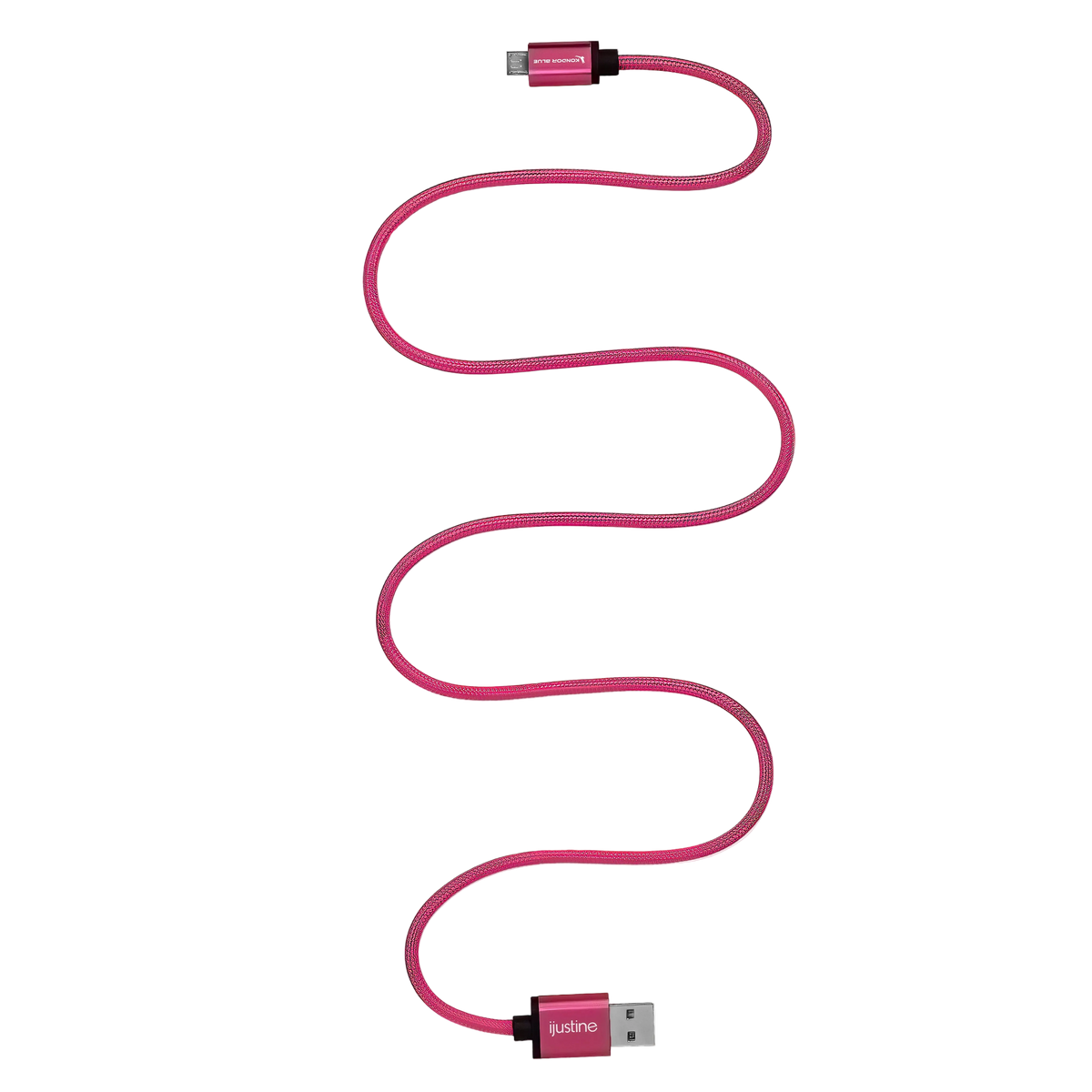 iJustine Pink USB A to Micro USB Fast Charging Data Cable