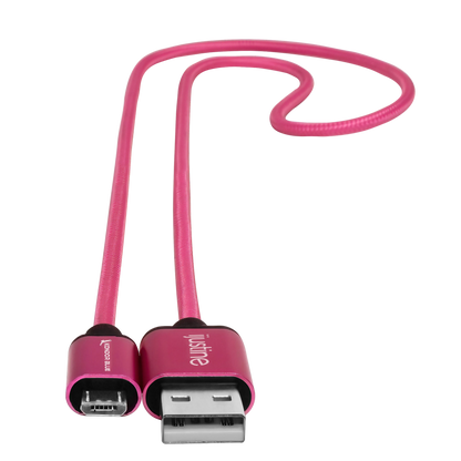 iJustine Pink USB A to Micro USB Fast Charging Data Cable
