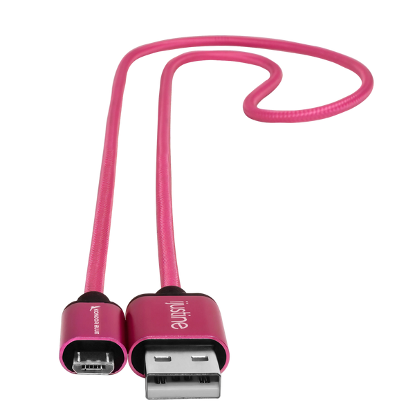 iJustine Pink Micro USB Cable – Fast Charge, Data, Durable