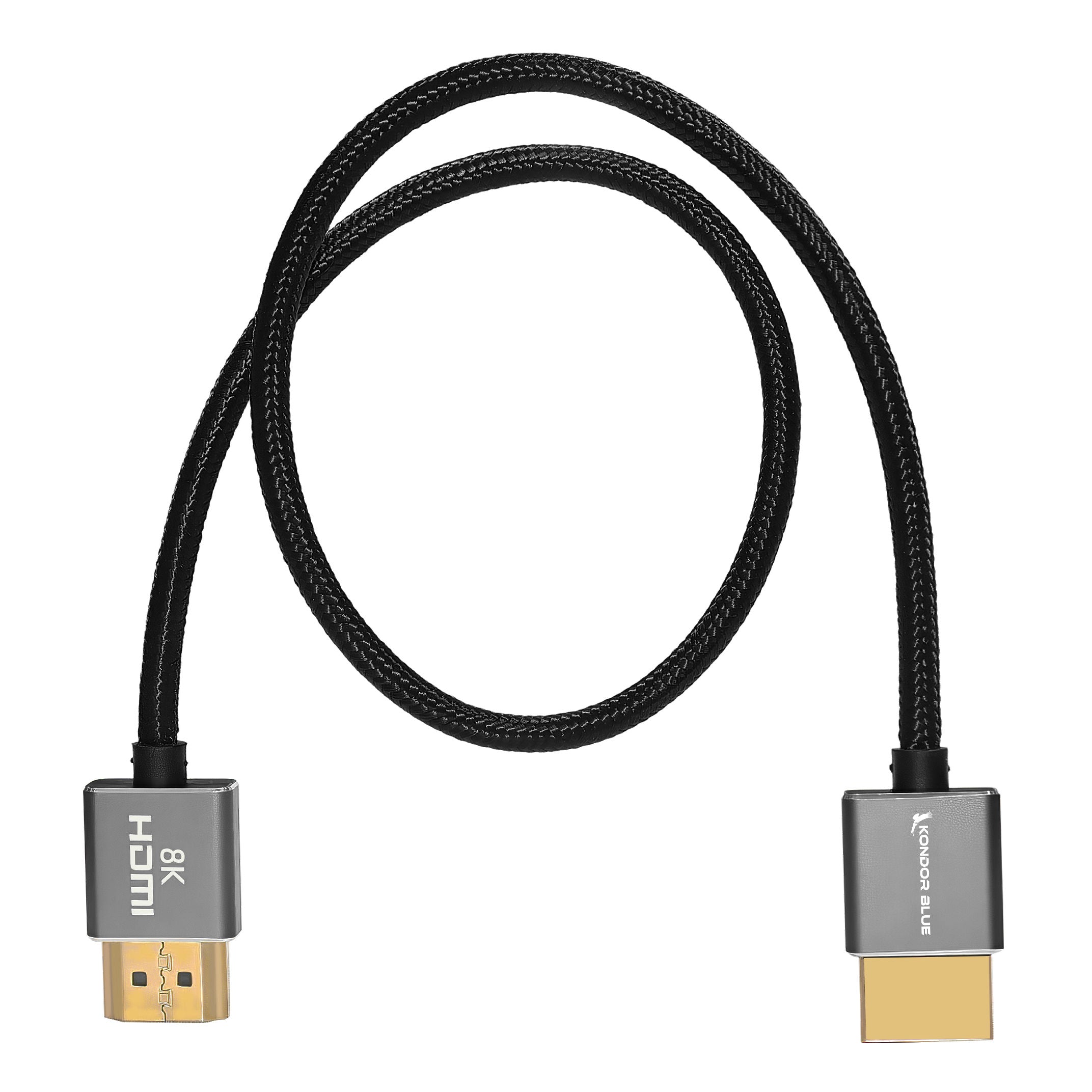 8K HDMI 2.1 17" Braided Cable for On-Camera Monitors