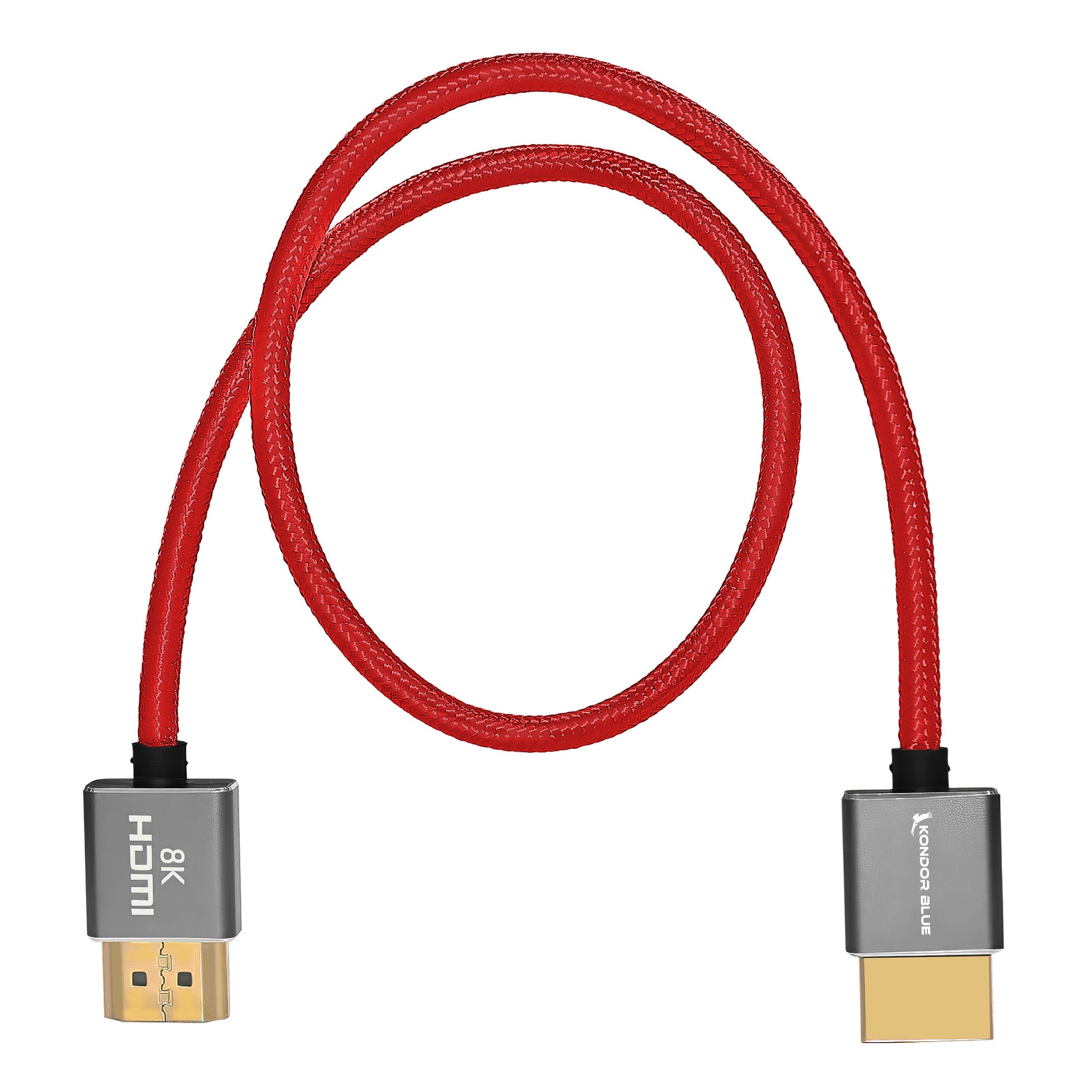 Braided 8K HDMI 2.1 Cable 48Gbps for On-Camera Monitors – Kondor Blue