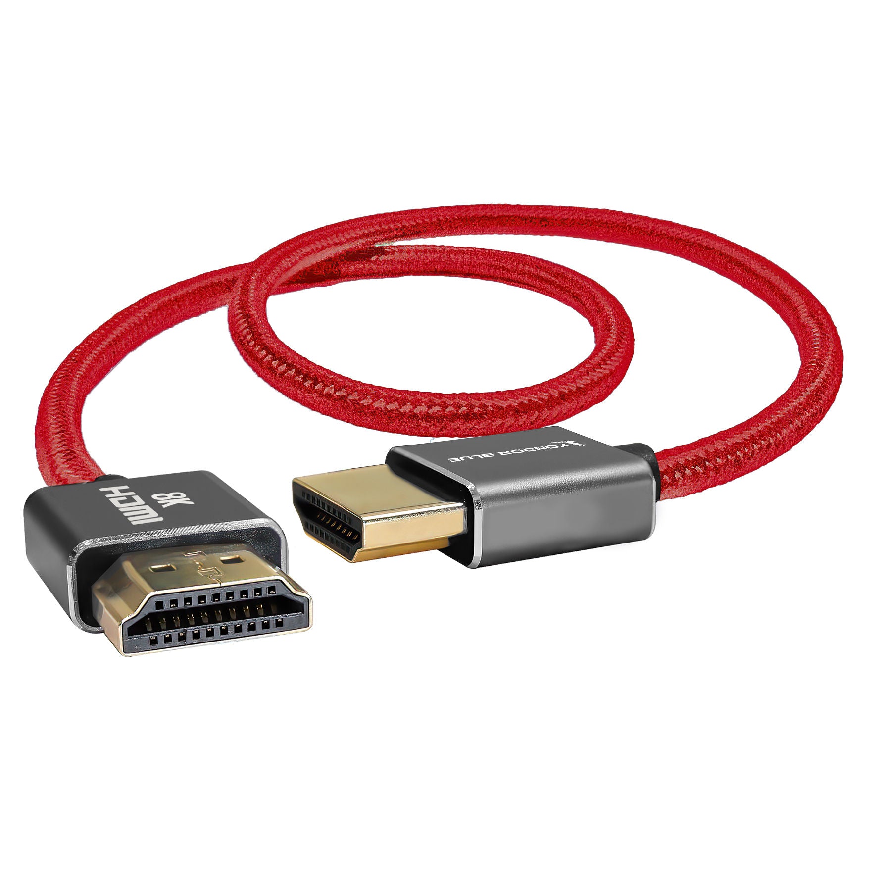 ✱ひとみ✱赤色BIBLO✱CORE-2✱ブルーレイ搭載✱HDMI✱ Braided 8K HDMI 2.1 Cable 48Gbps for On-Camera Monitors – Kondor Blue