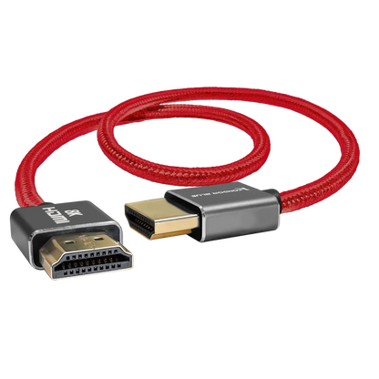 8K HDMI 2.1 17" Braided Cable for On-Camera Monitors