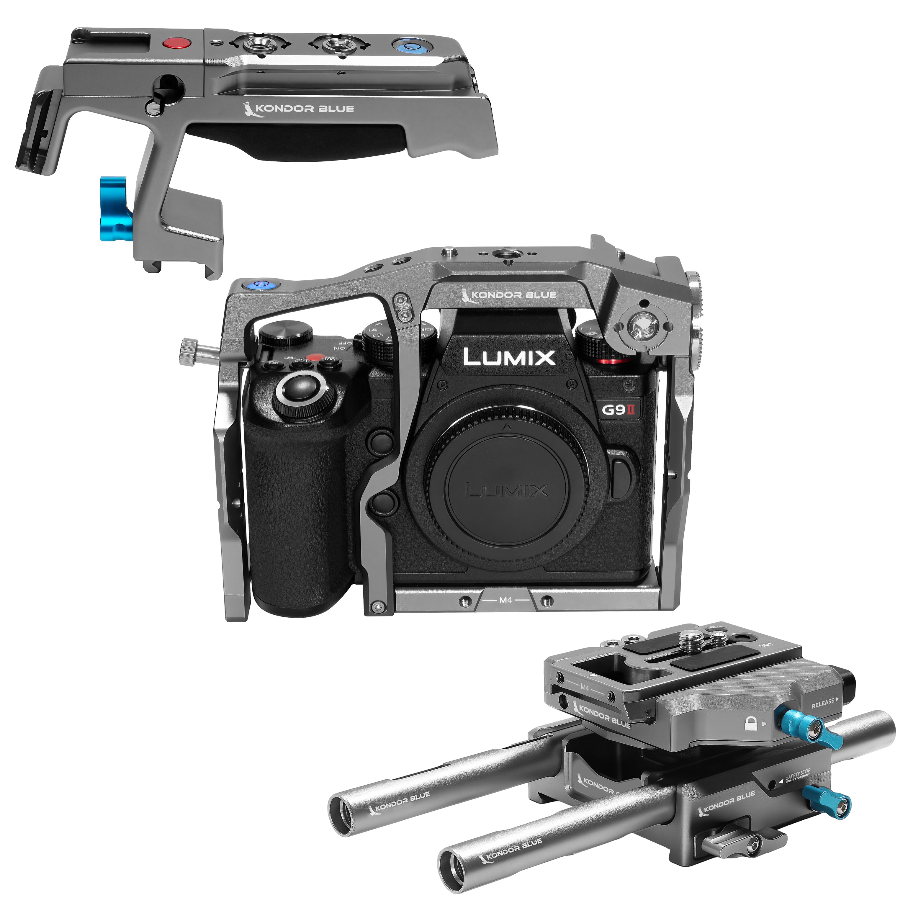 Panasonic LUMIX G9 II Cage with Base Rig MKII + Top Handle Options