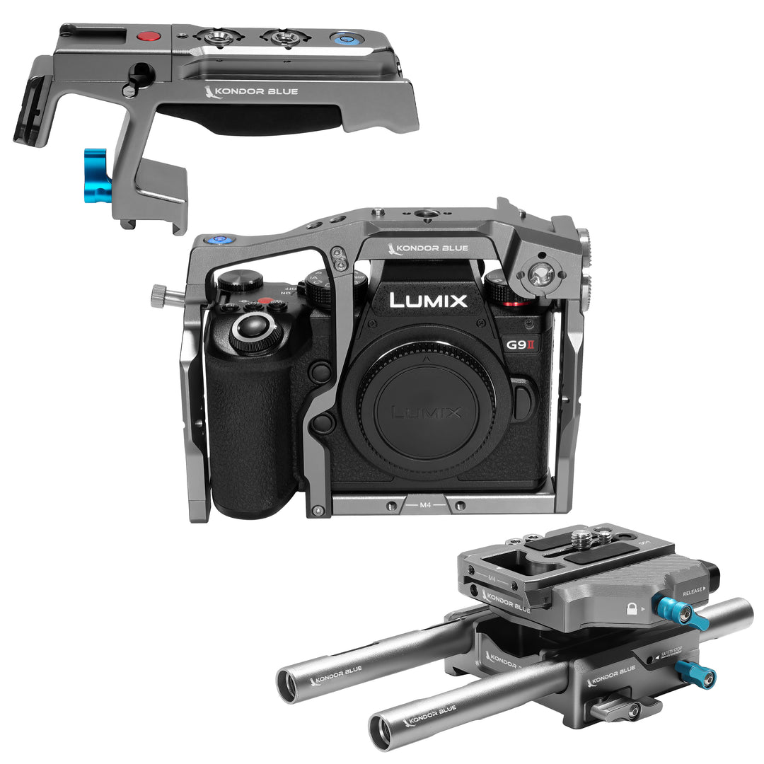 Panasonic Lumix G9 II Cage w/Optional Top Handle – Kondor Blue