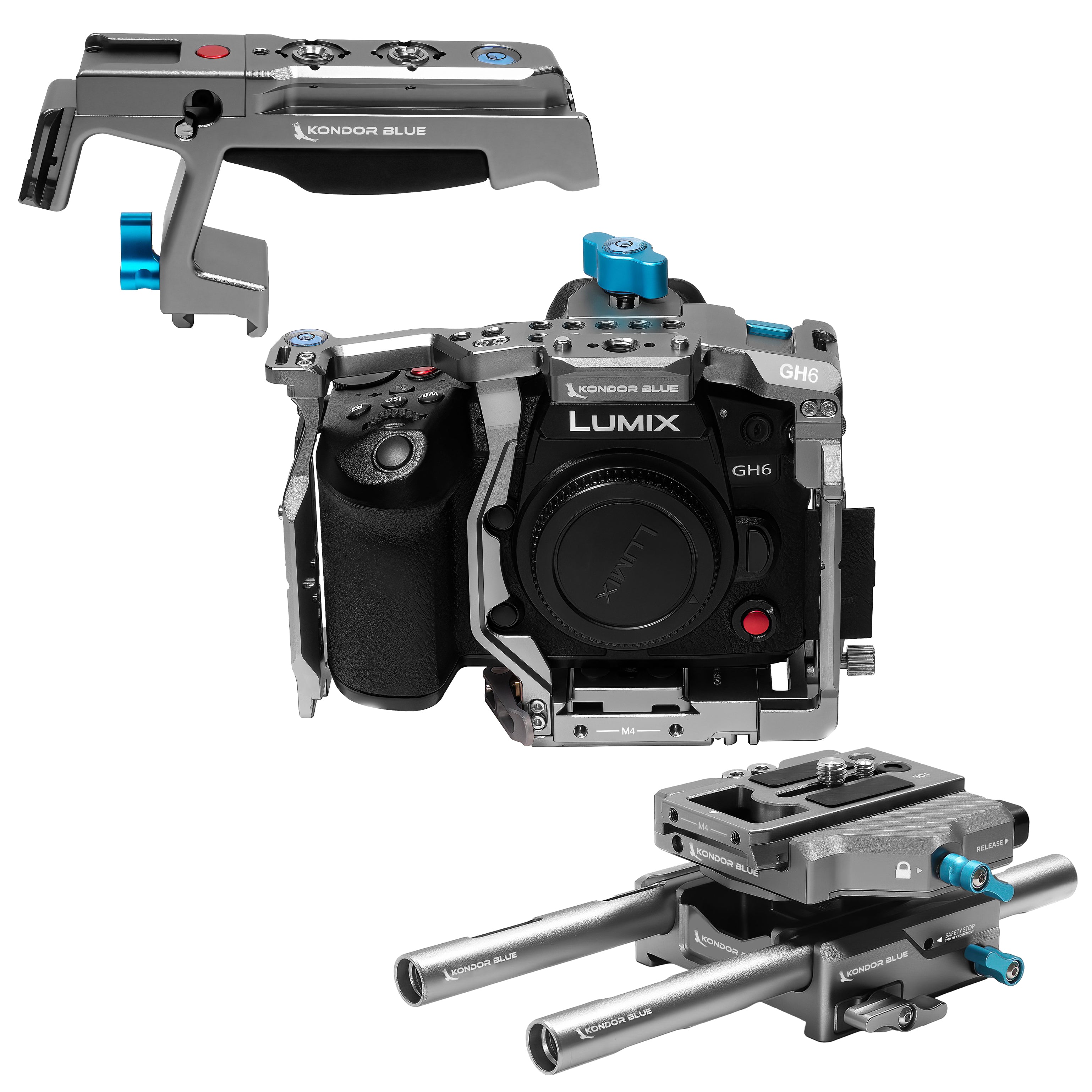 Panasonic LUMIX GH6 Cage w/Optional Top Handle – Kondor Blue