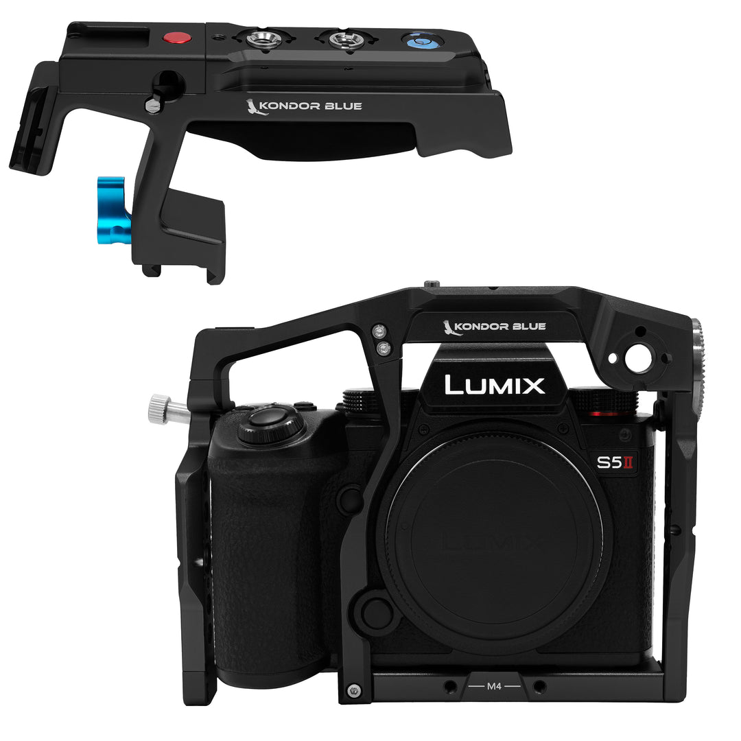 Panasonic Lumix S5II/X Cage – Modular Rig + Top Handle