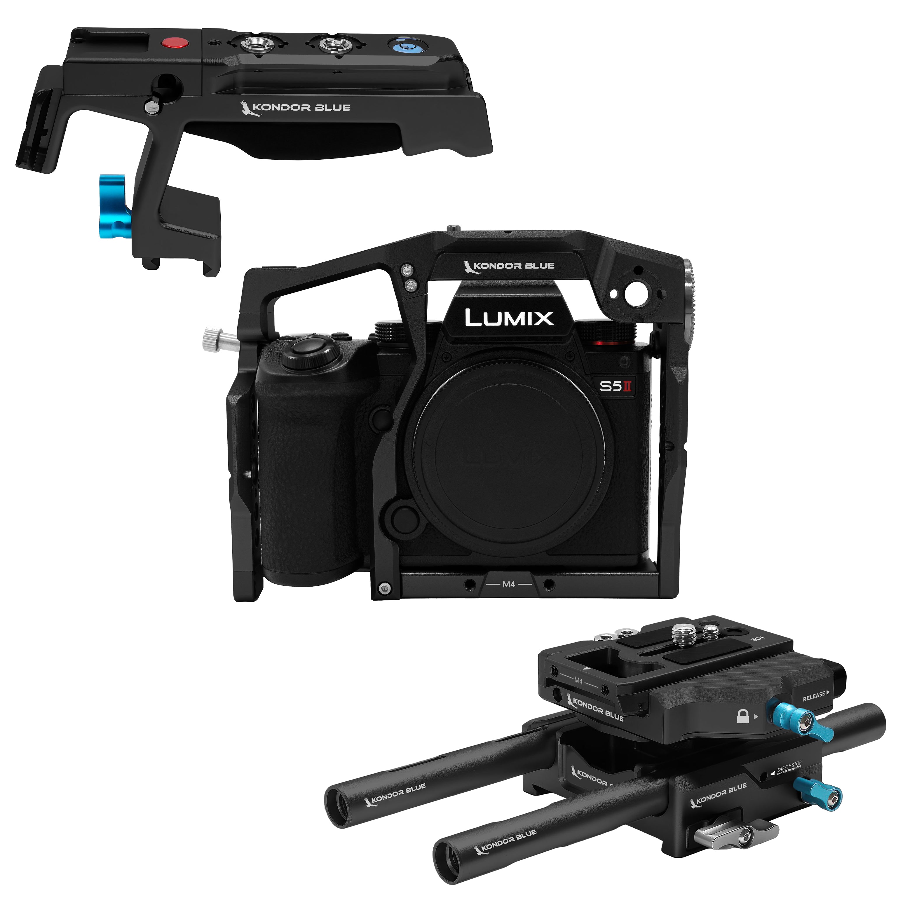 Panasonic Lumix S5II/X Cage – Modular Rig + Top Handle Option