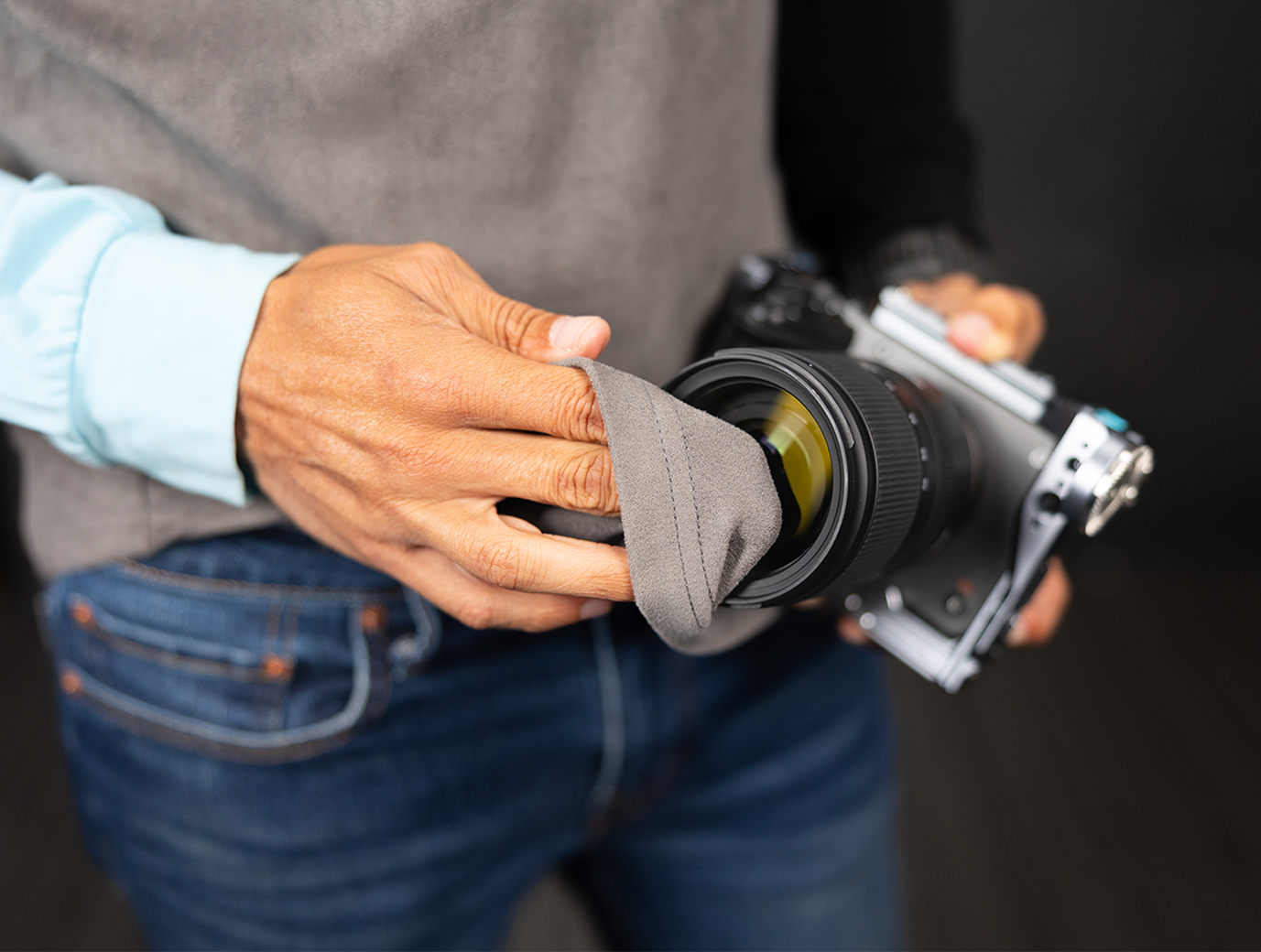 Kondor Blue Premium Lens Cleaning Microfiber T-Shirt