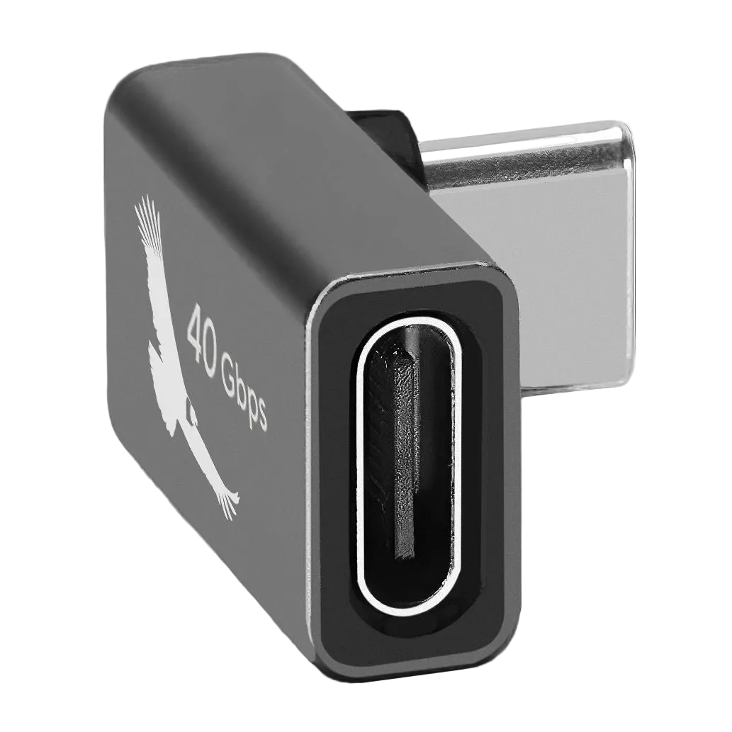 USB-C 40Gbps Elbow Adapter for Power & Data