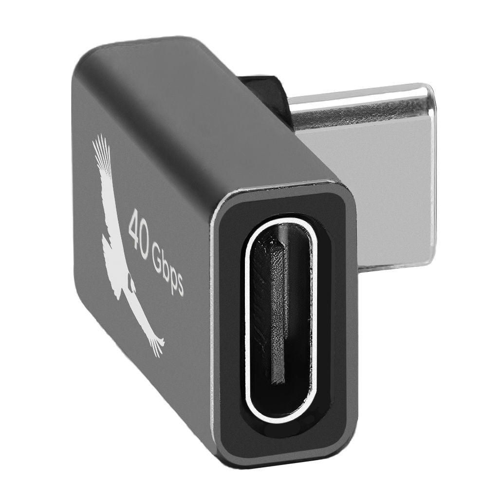 USB-C 40Gbps Elbow Adapter for Power & Data