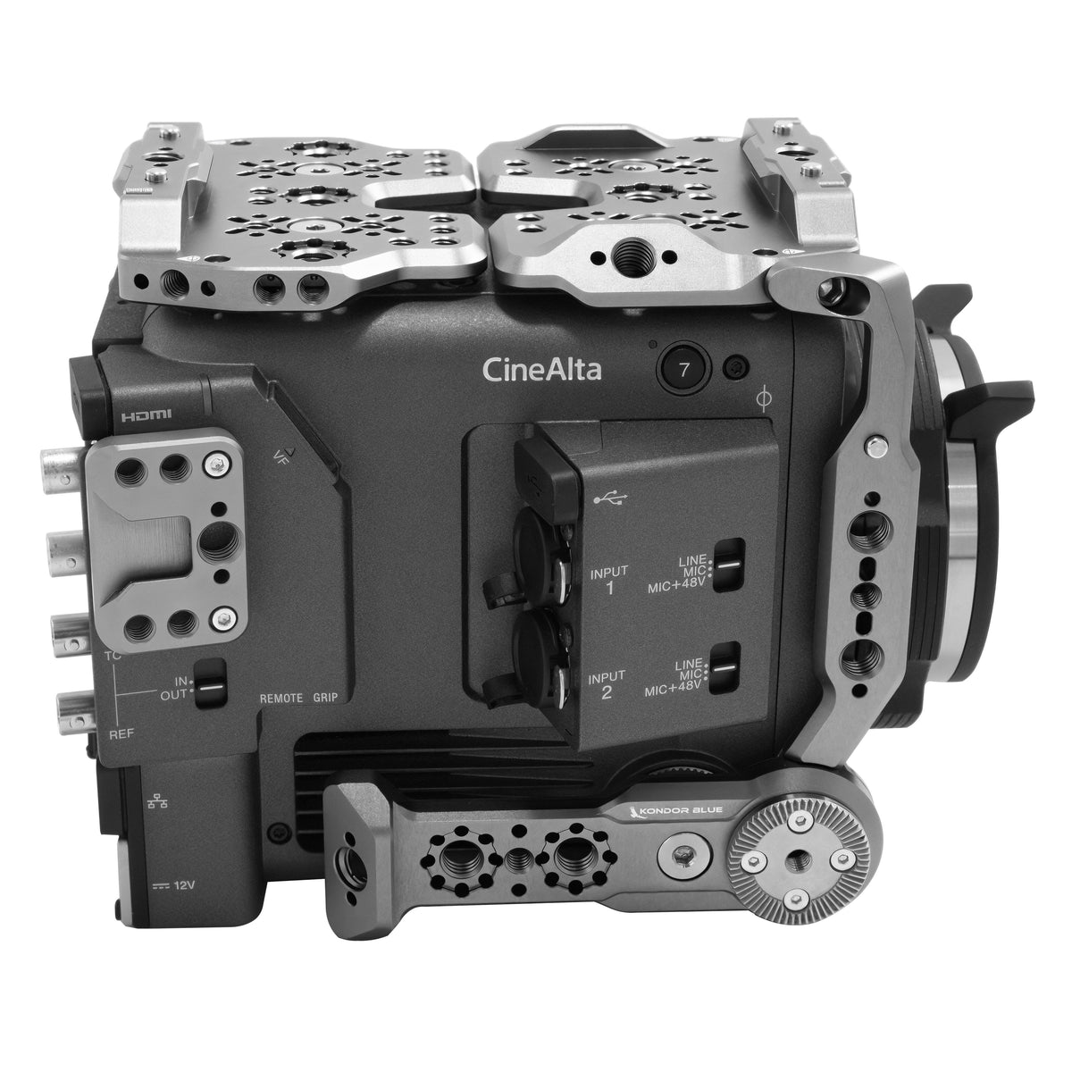 Sony Burano Cage System – Modular Rig with ARRI & NATO Mounts – Kondor Blue