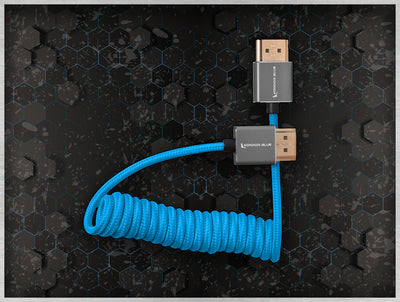 Full HDMI Cable for On-Camera Monitors 12"-24" Braided Coiled