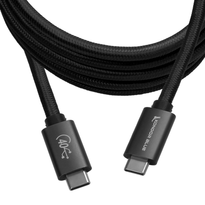Thunderbolt 4 Compatible USB 4.0 Type C Cable Blazing 40G Speeds 5A 100W