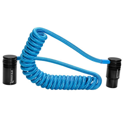 Low profile coiled right angle XLR cable 12-24 inches, ideal for cameras, microphones, and mixers 