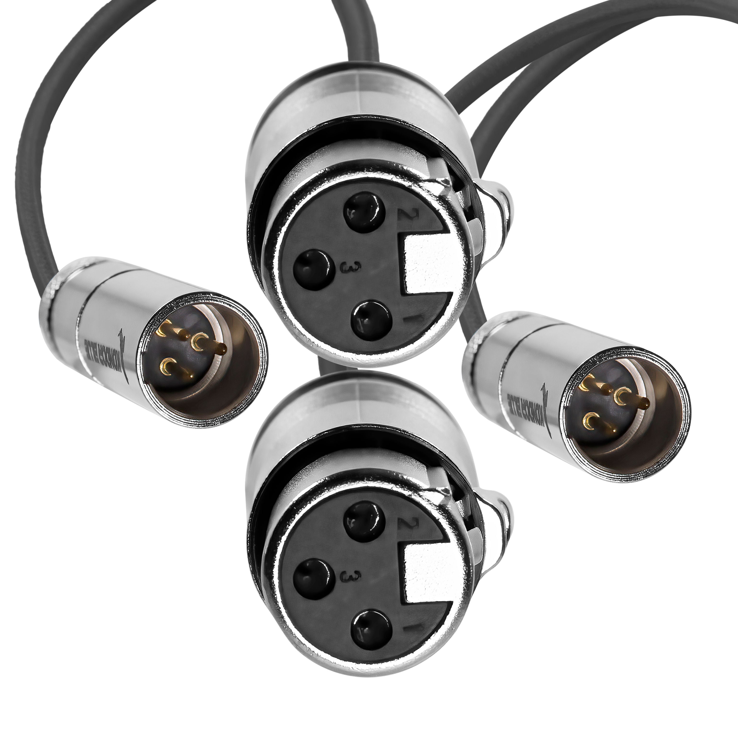 Mini XLR Male to XLR Female 16" Audio Cable (2 Pack)  for BMPCC & C70