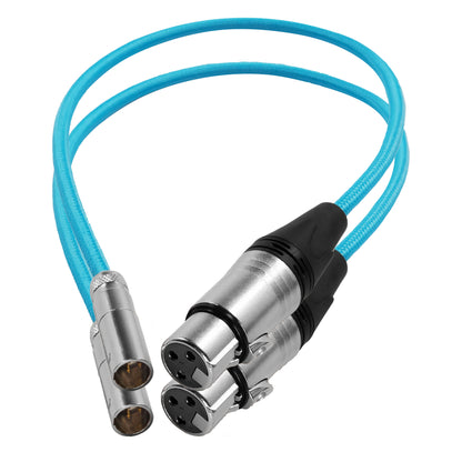 Mini XLR Male to XLR Female 16" Audio Cable (2 Pack)  for BMPCC & C70