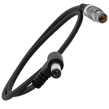 Right Angle DC Male to LEMO 2 Pin 0B Male Power Cable for PYXIS - ARRI - Teradek