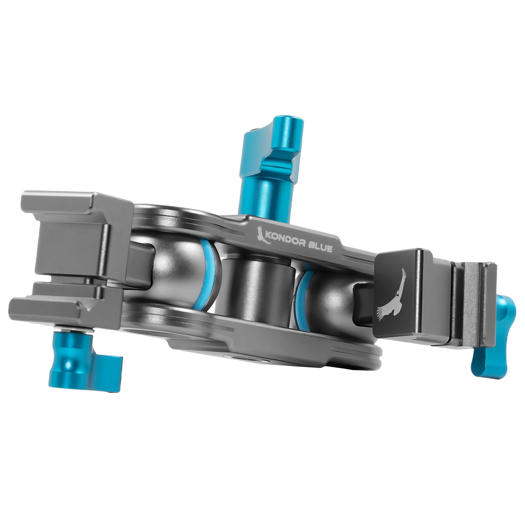 【OMMO】MA-1 HALF SLEEVE DOCKING OP 36 Cine Magic Arm: Two Ball Heads w/NATO Clamps | Kondor Blue