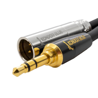 14” Mini XLR to Gold 3.5mm Stereo Plug for Line Level Devices