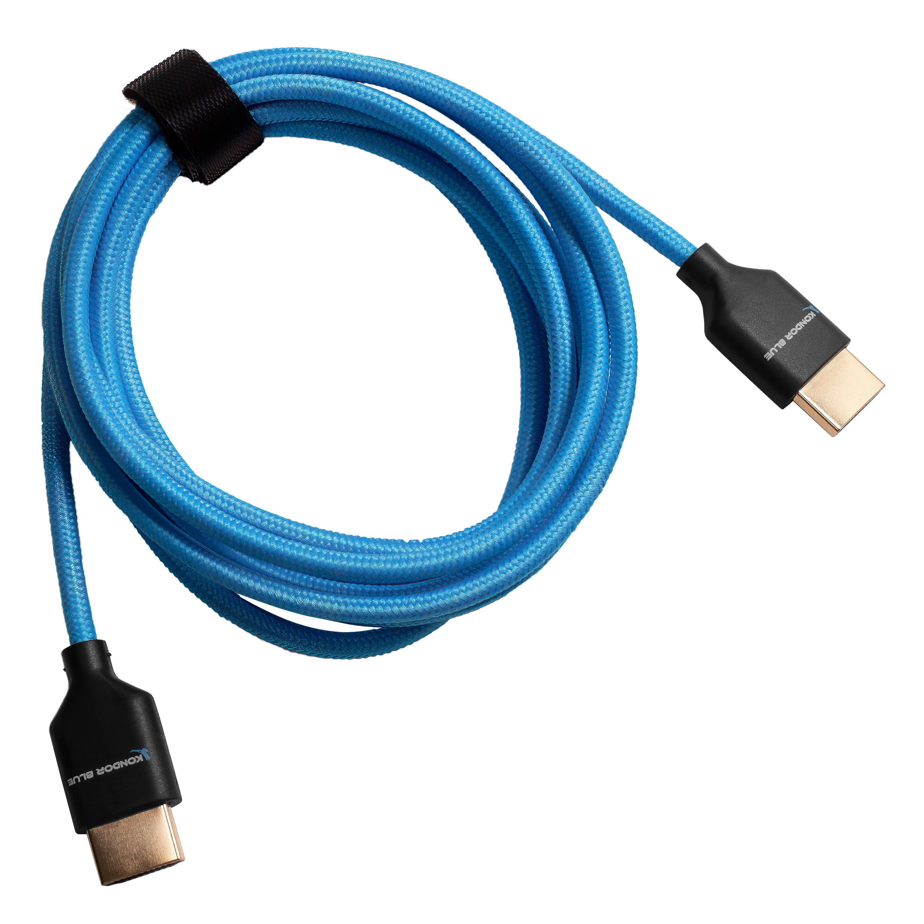 7FT. HDMI 2.0 Braided Cable - High Speed 4K | Kondor Blue