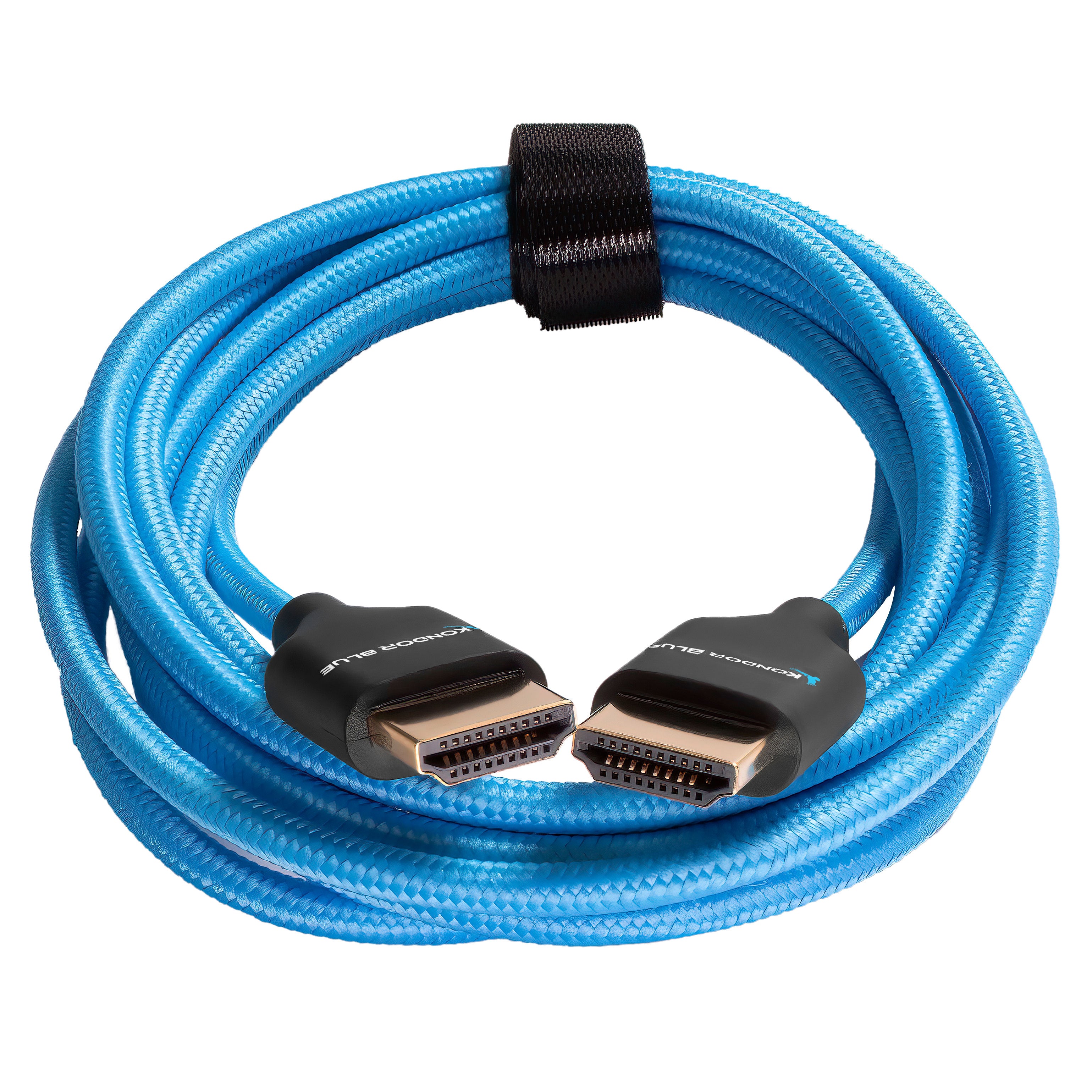 7FT. HDMI 2.0 Braided Cable - High Speed 4K | Kondor Blue