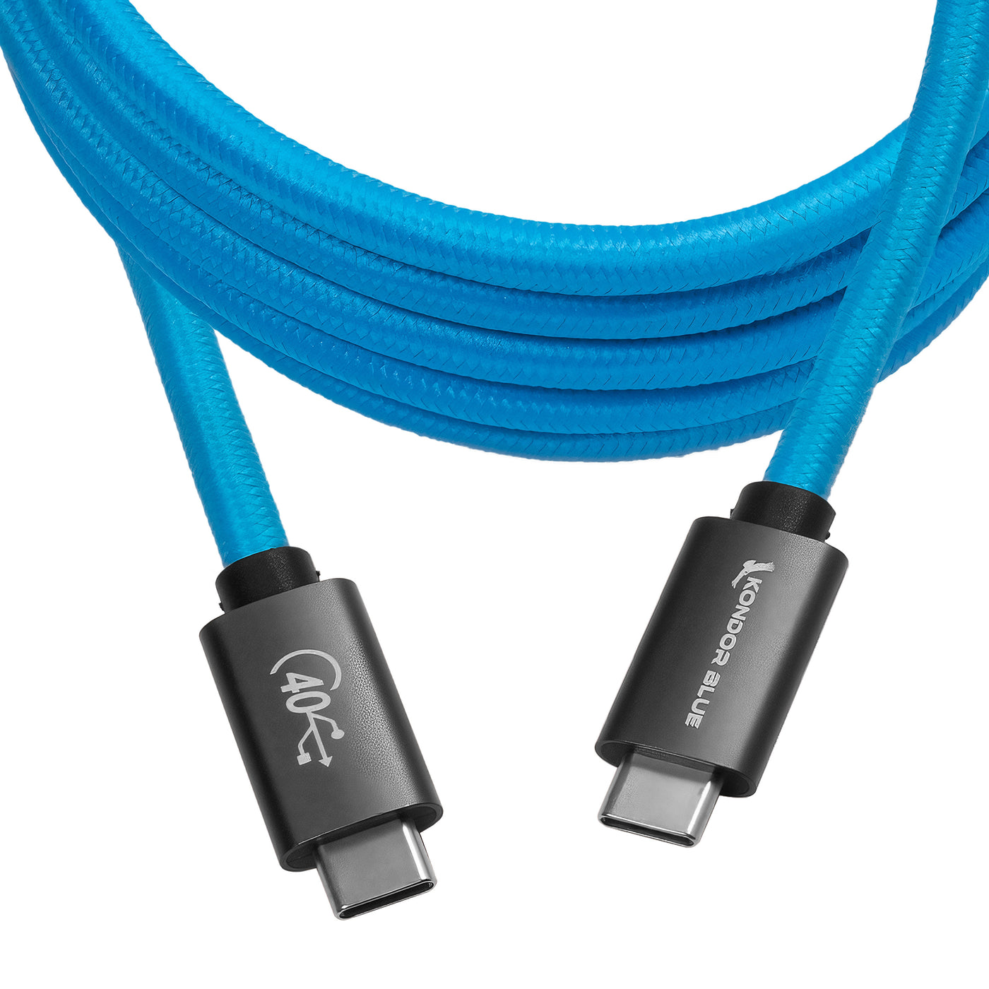 USB-A to Right-Angle USB-C Charging & Data Transfer Cable – Kondor Blue