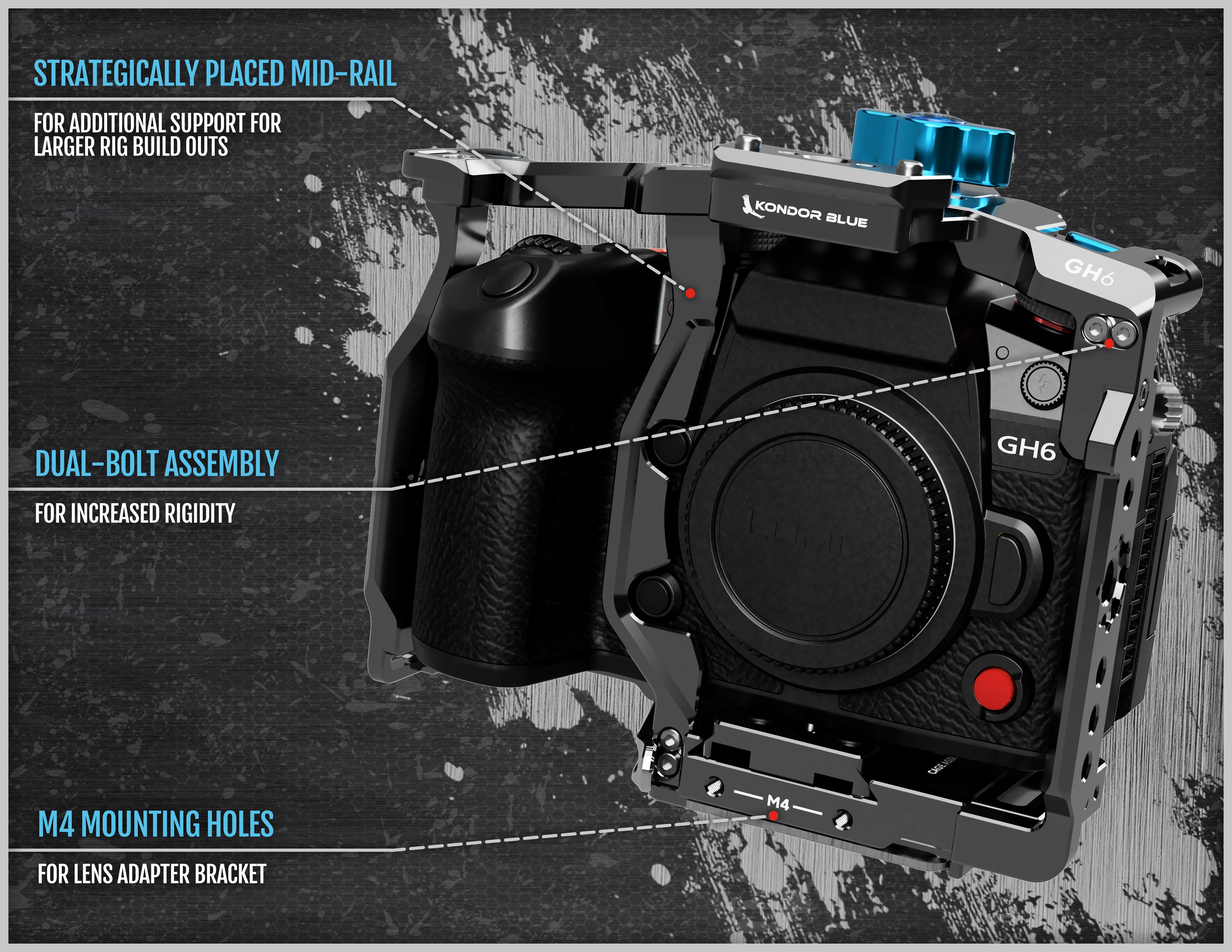 Panasonic LUMIX GH7/GH6 Cage with Rig + Top Handle Option – Kondor