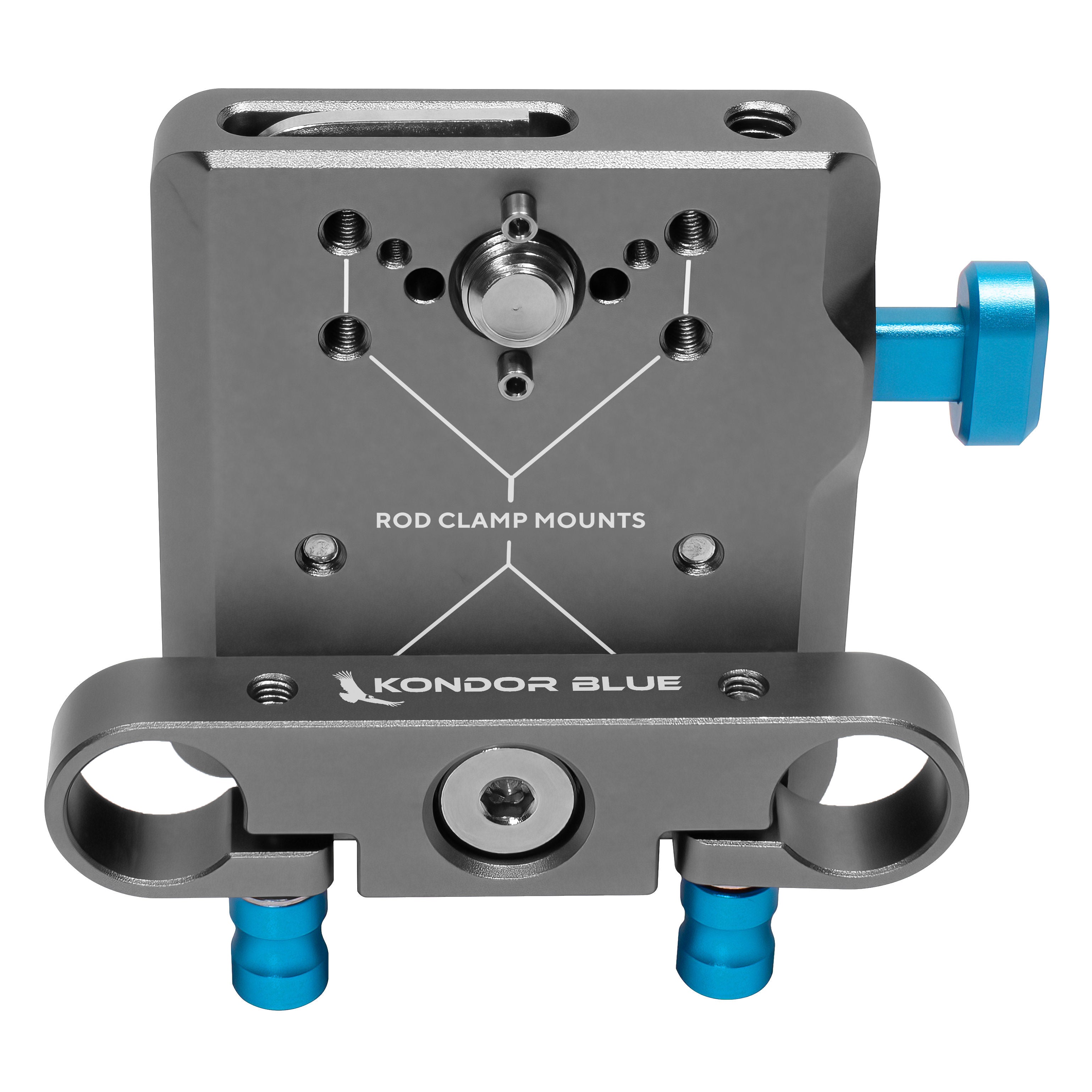 デジタルカメラ Kondor Blue Mini V-Mount Basic Rod Kit Mini V-Mount Battery Plate with Dual 15mm Rod Block – Kondor Blue