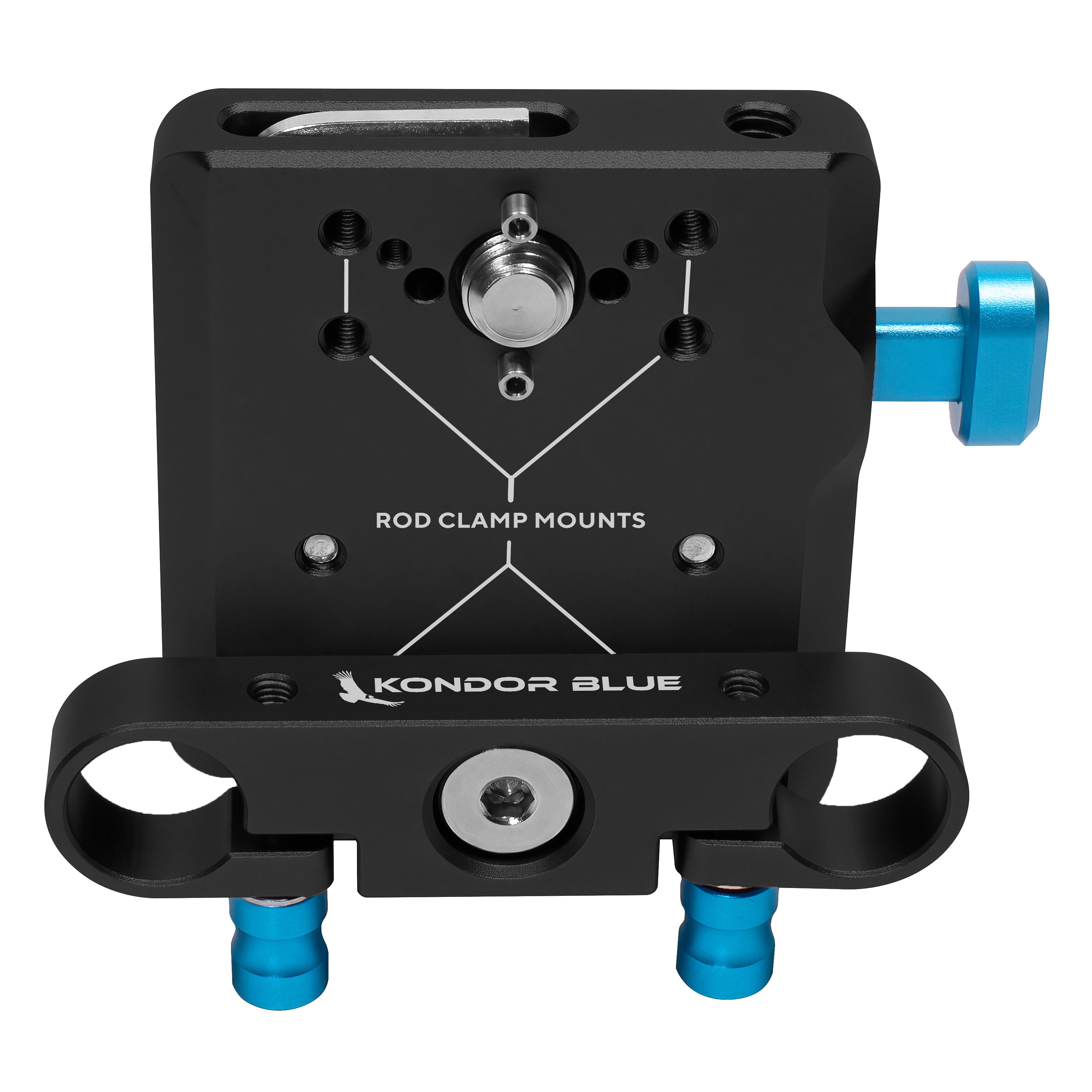 Mini V-Mount Battery Plate with Dual 15mm Rod Block – Kondor Blue