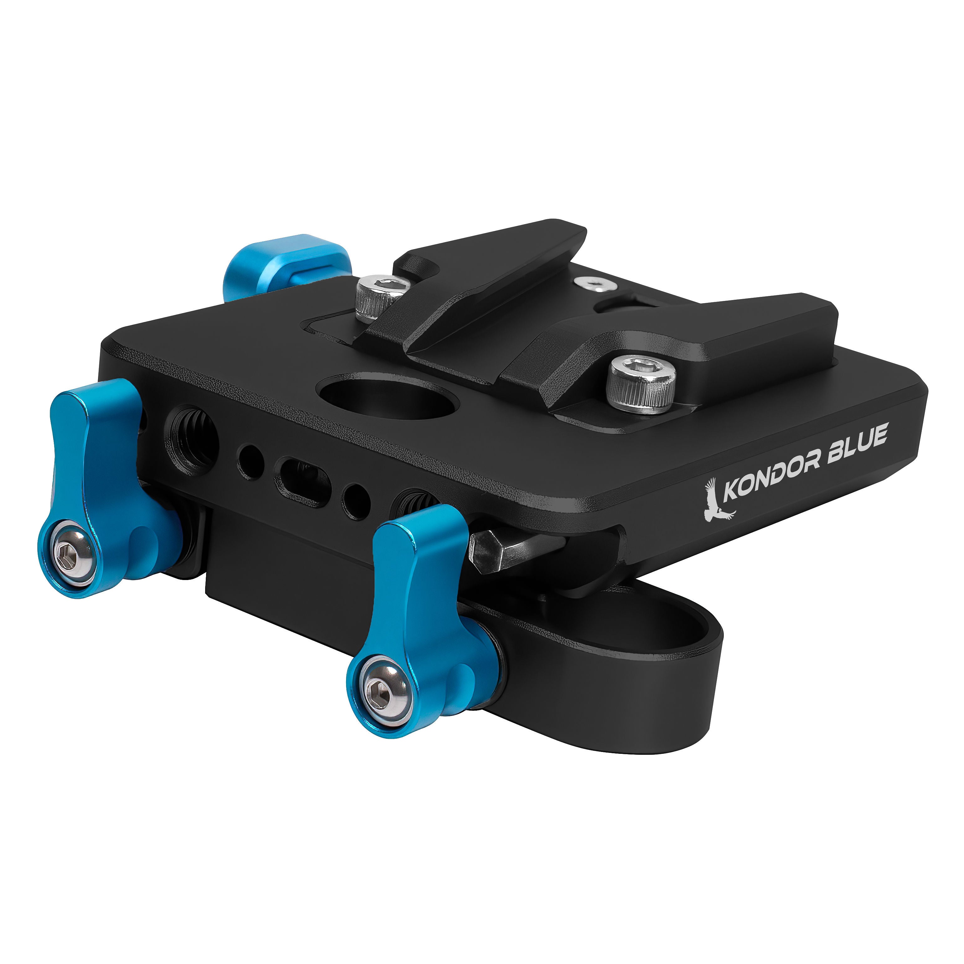デジタルカメラ Kondor Blue Mini V-Mount Basic Rod Kit Mini V-Mount Battery Plate with Dual 15mm Rod Block – Kondor Blue