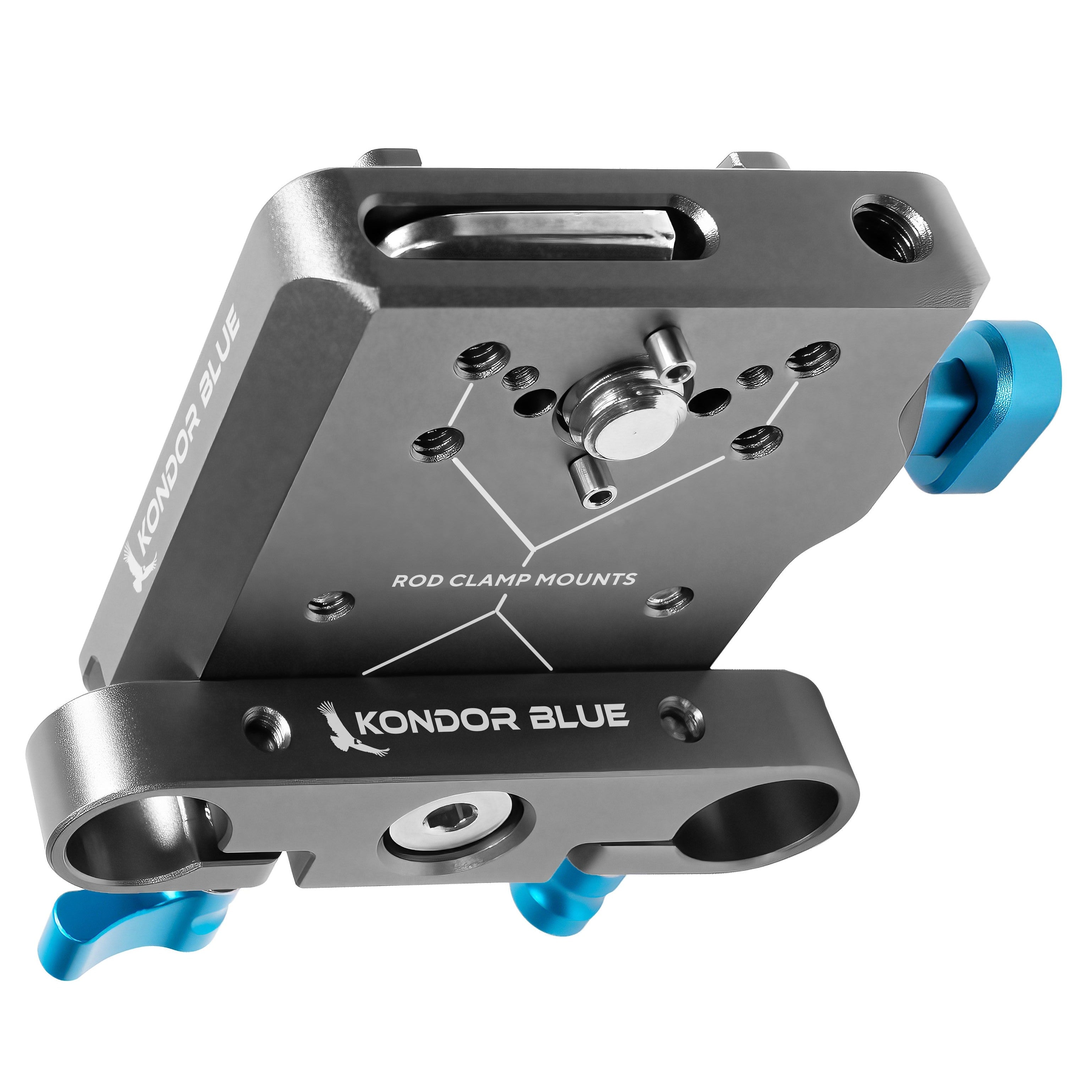 デジタルカメラ Kondor Blue Mini V-Mount Basic Rod Kit Mini V-Mount Battery Plate with Dual 15mm Rod Block – Kondor Blue